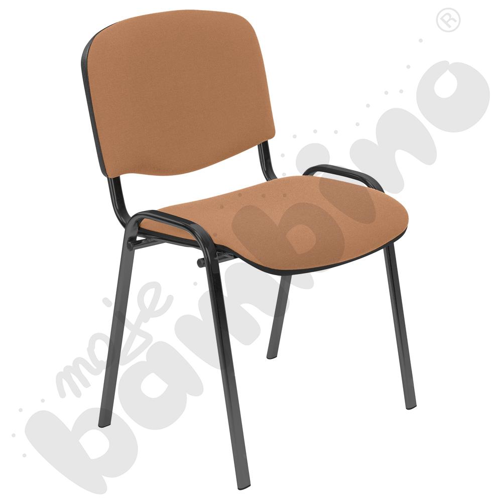 Krzesło konferencyjne ISO Black czarno - beżowo - brązowe