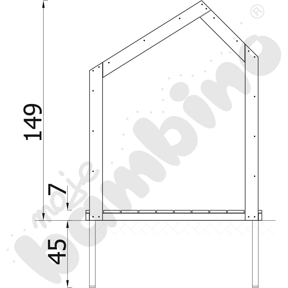 Domek Terra, drewniany z kotwami