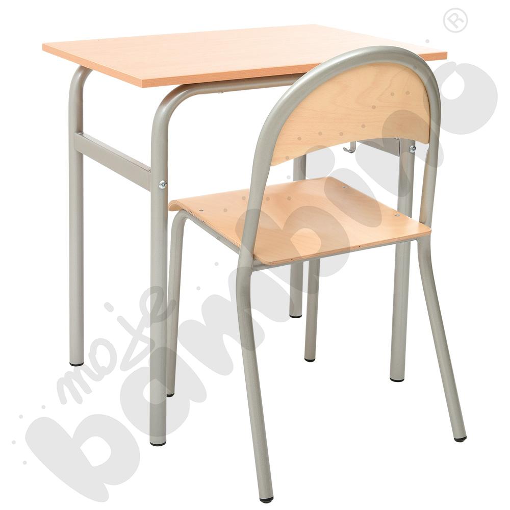 Stół Daniel 1-os. z krzesłem P, rozm. 6, aluminium