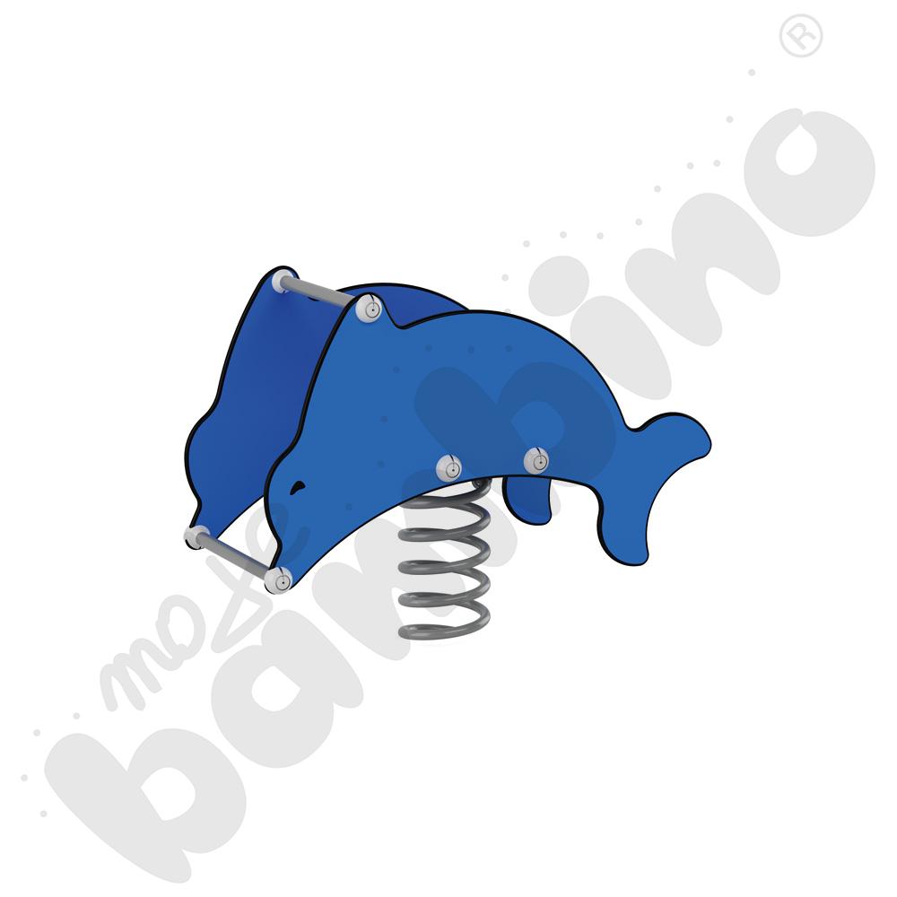 Sprężynowiec Delfin na podstawie betonowej