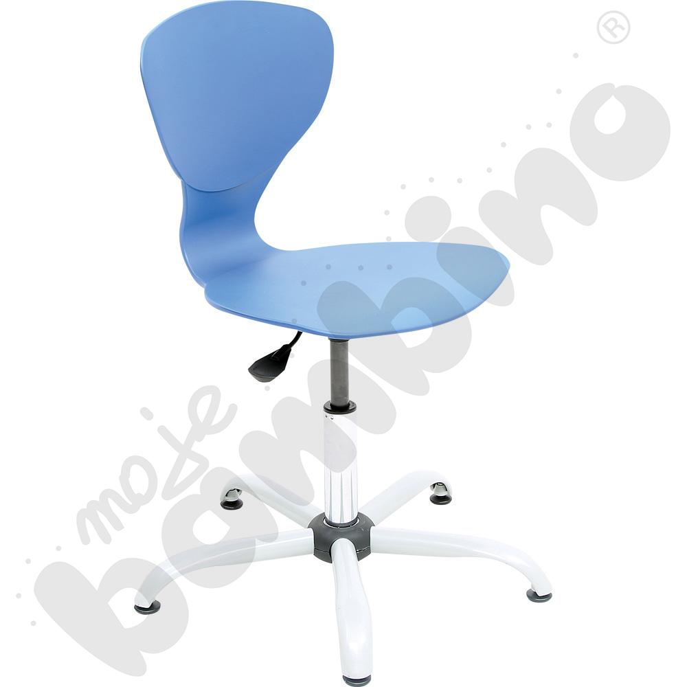 Krzesło Flexi obrotowe z reg.  wys. niebieskie