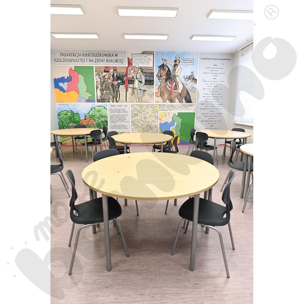 Krzesło Colores rozm. 6 szare, stelaż aluminium