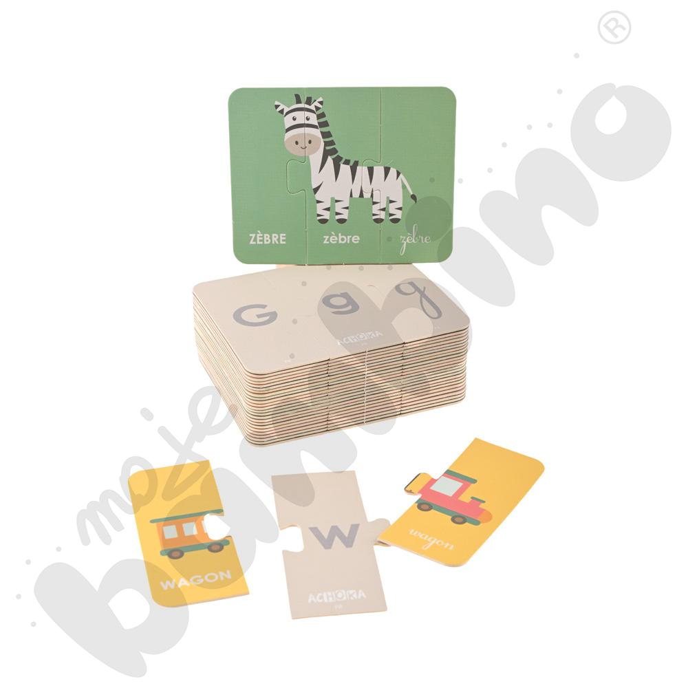LOGI miniBot - puzzle alfabet - w języku francuskim