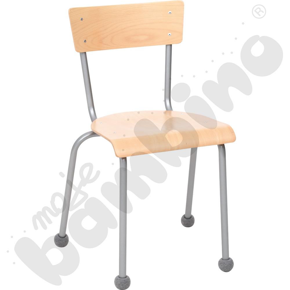 Nakładki filcowe do krzeseł - szare,  100 szt., 16-22 mm