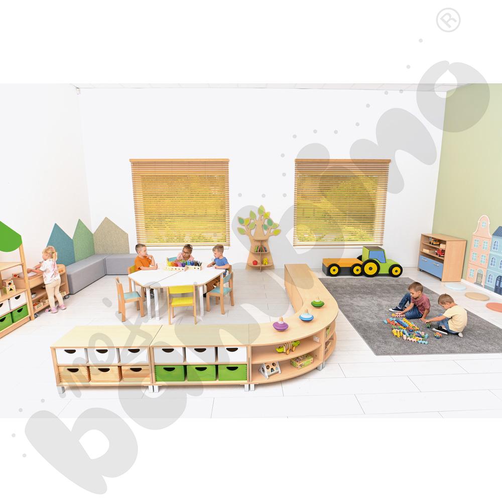 Szafka Flexi M 1/8 koła na nóżkach Szafka Flexi M 1/8 koła na nóżkach