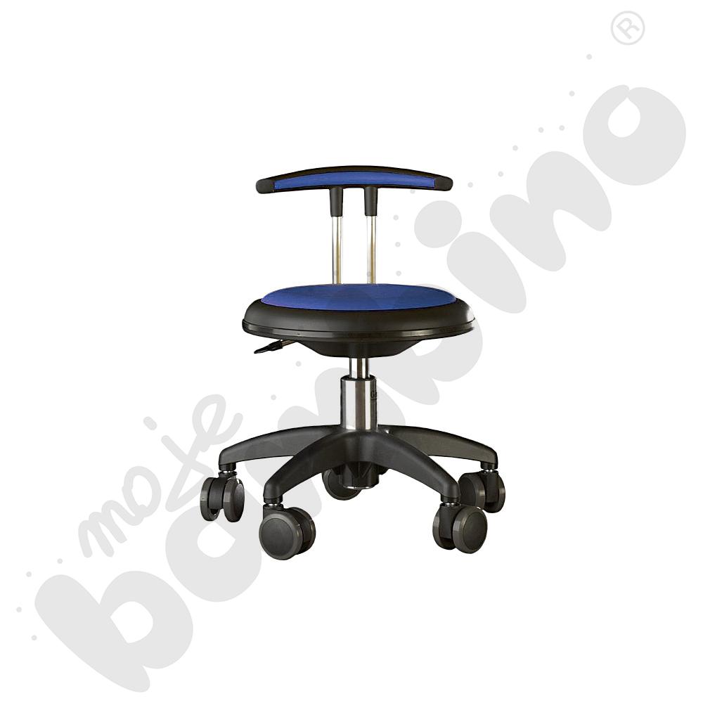 Krzesło Genito z oparciem, wys. 30-38 cm - niebieskie
