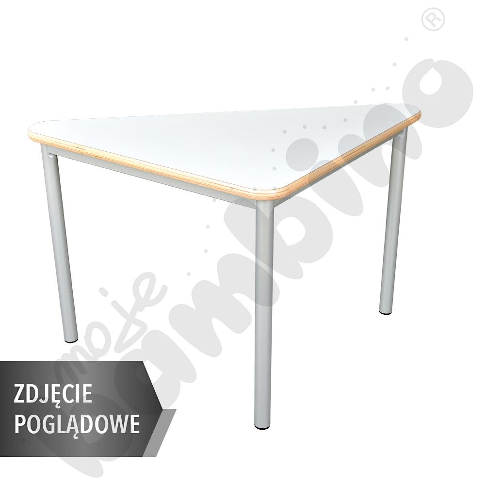 Stół Mila trójkątny 80x80x108, HPL - jasnozielony, zaokrąglony, rozm. 5