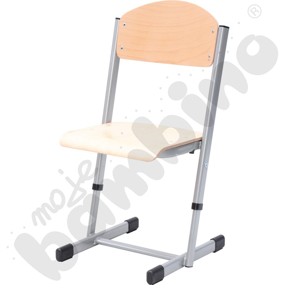 Krzesło T z regulowaną wys. rozm. 2-3 aluminium
