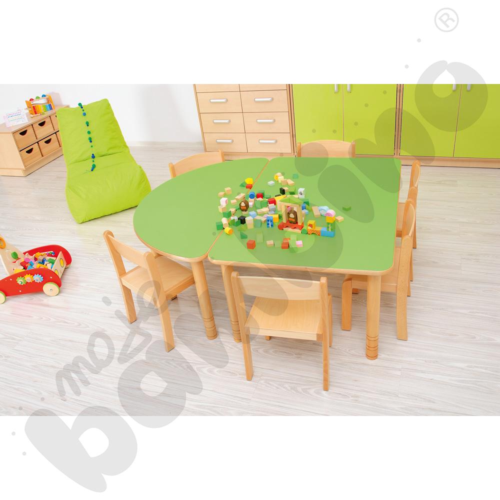 Stół Flexi półokrągły - zielony