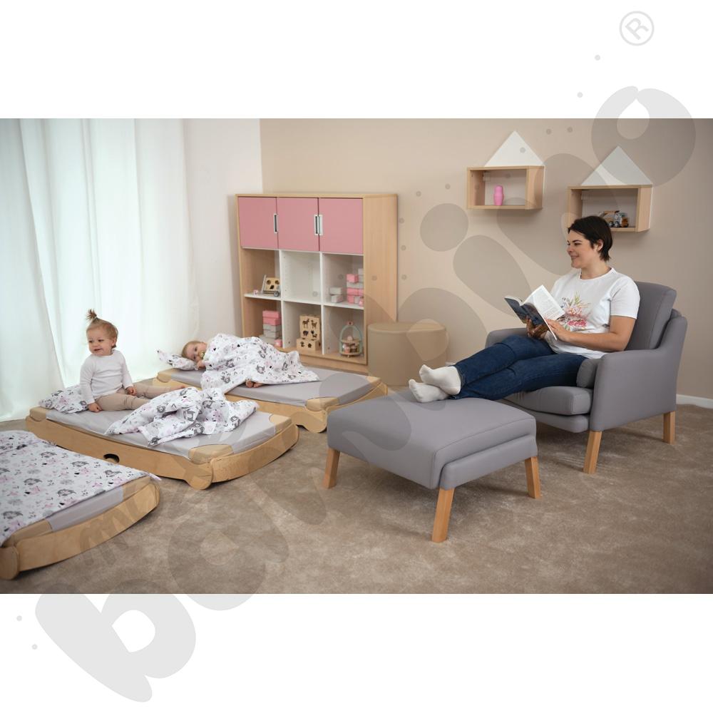 Quadro - regał L z 2 przegrodami i 2 półkami, klon jasny Quadro - regał L z 2 przegrodami i 2 półkami, klon jasny