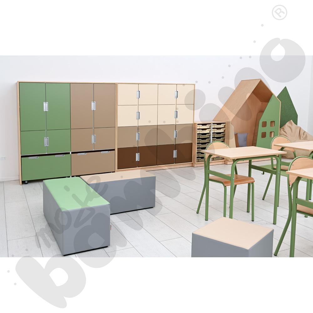 Quadro - regał XL z 3 przegrodami i 3 półkami - klon jasny