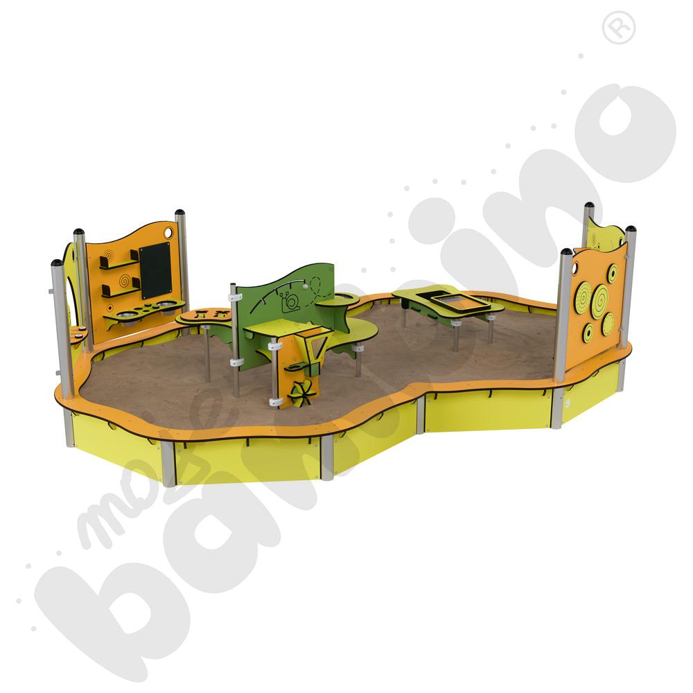 Milo - piaskownica podwójna z panelami