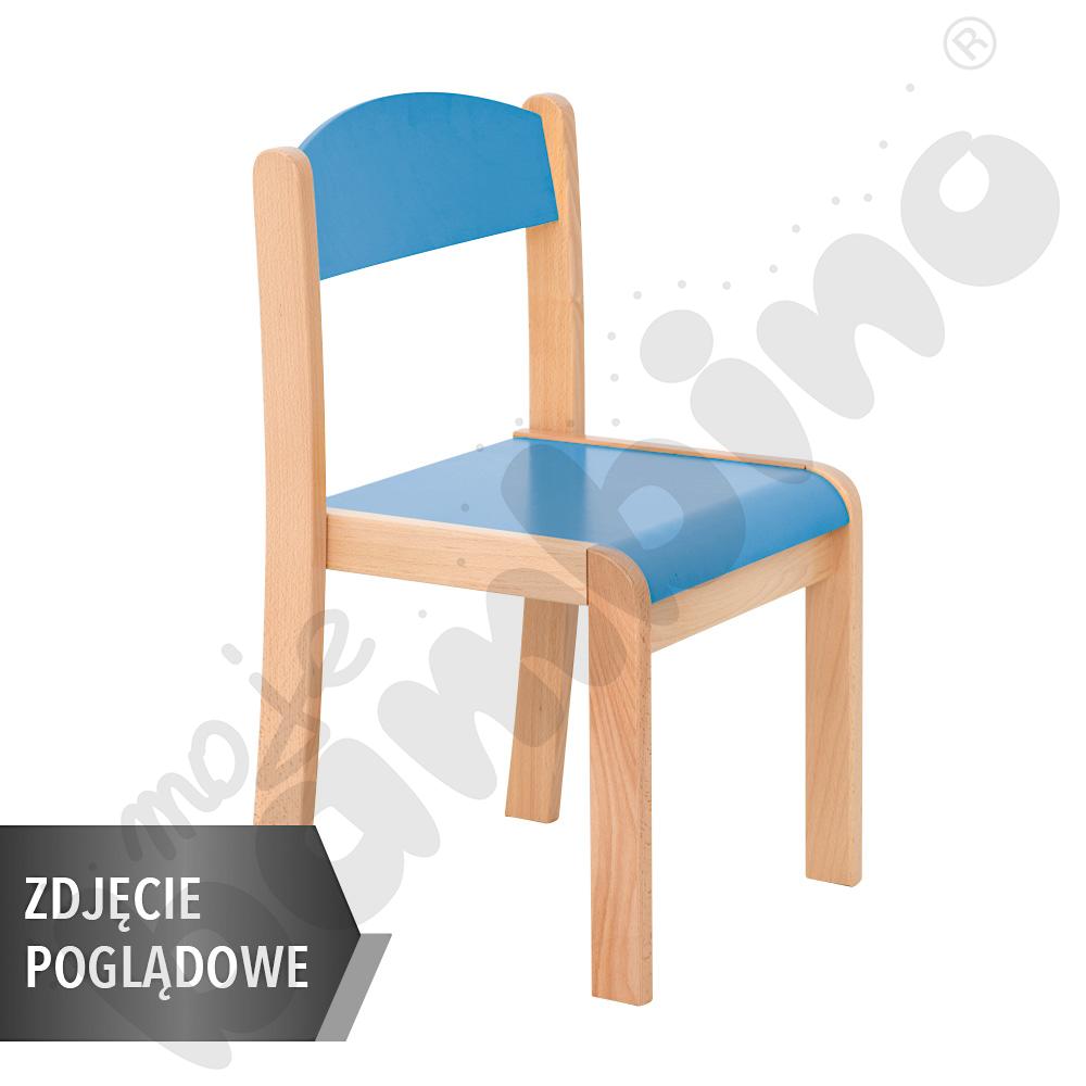 Krzesło Filipek PASTEL ze stopką filcową błękitne, rozm. 4