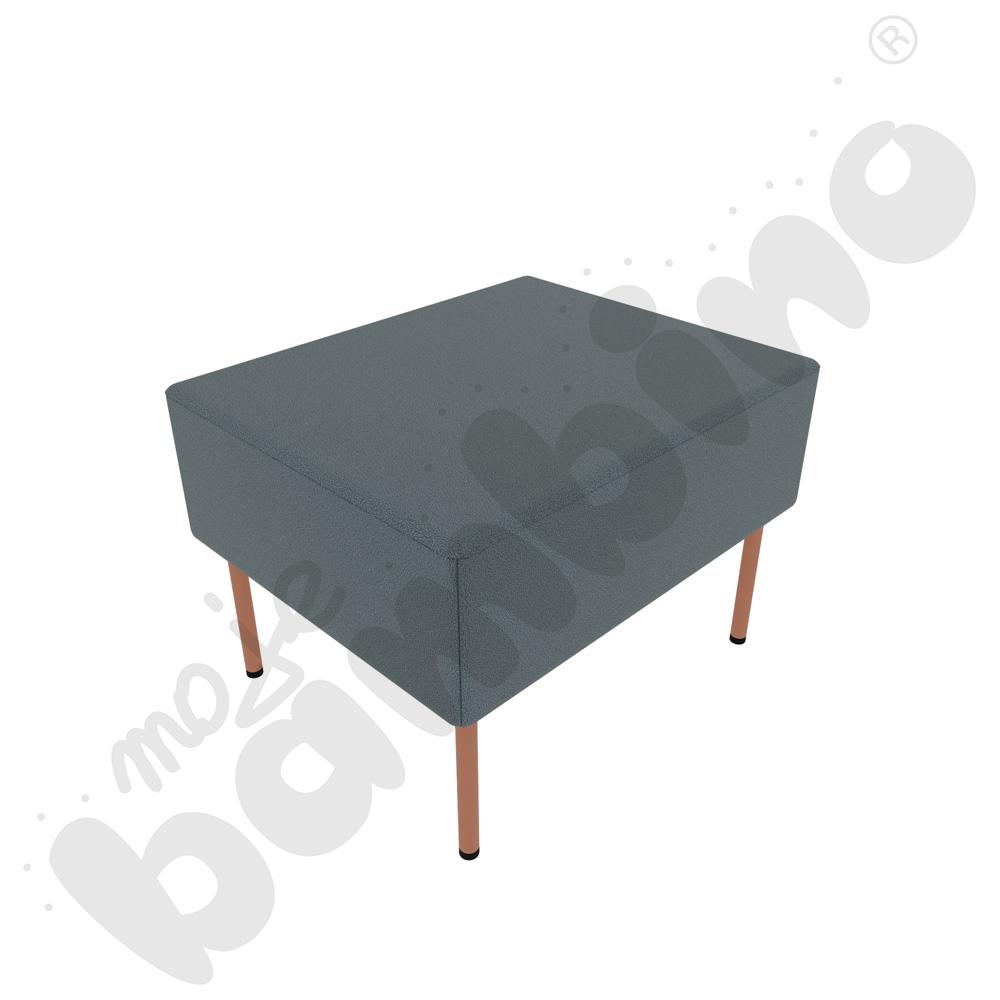 Pufa Versa 60x50 cm z plastikowymi stopkami, stelaż łososiowy, tkanina BD13