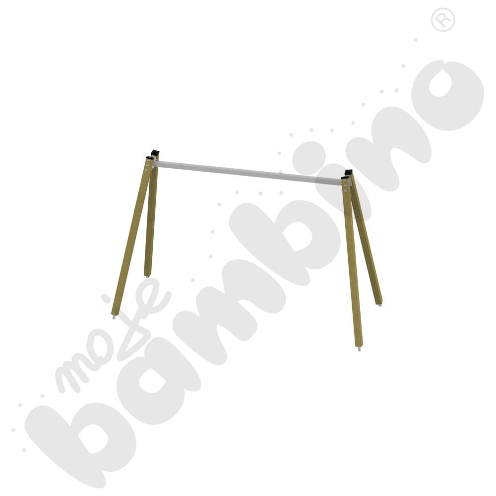 Huśtawka podwójna drewniana Triangulo/ bez zawiesi