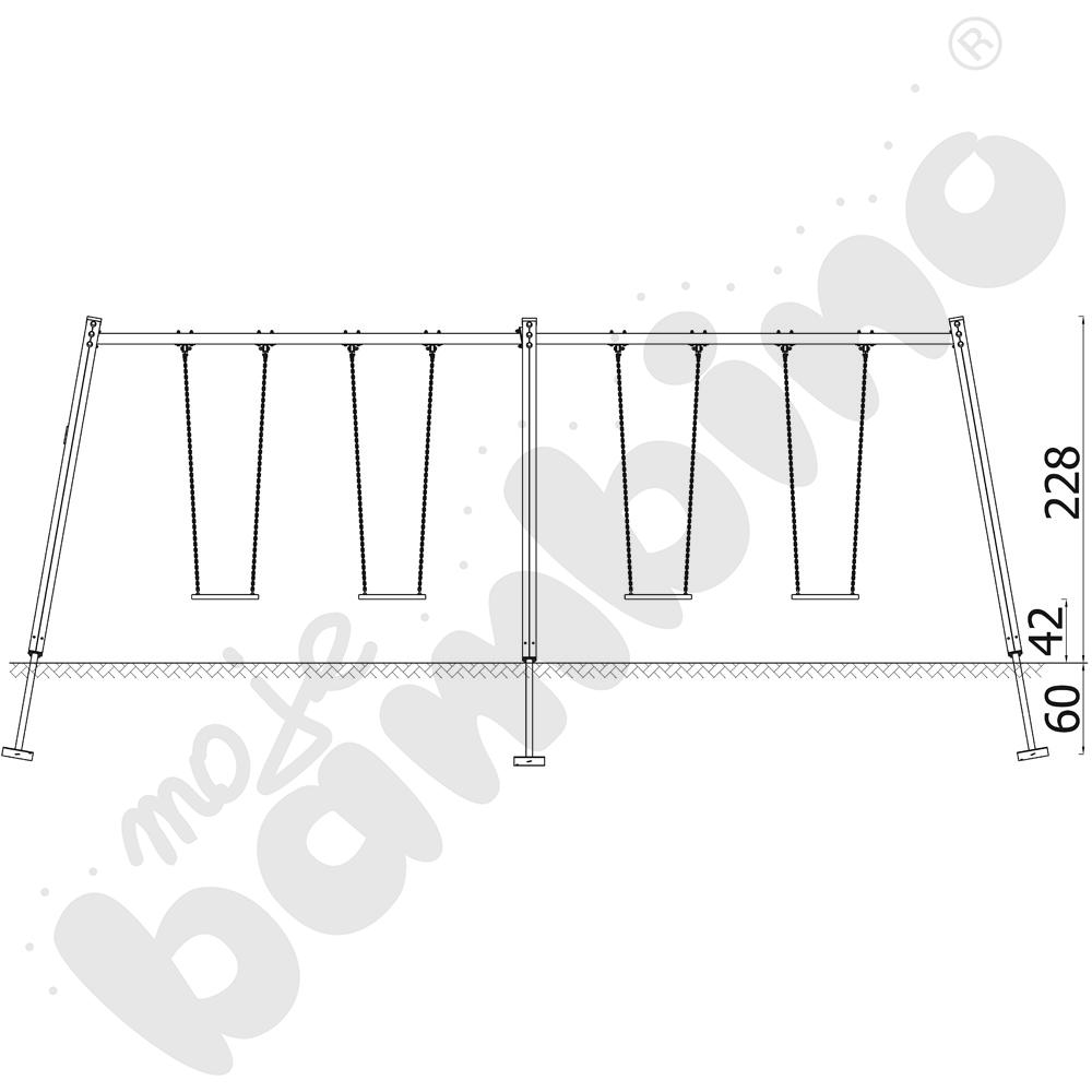 Quadro - stelaż do huśtawki poczwórnej