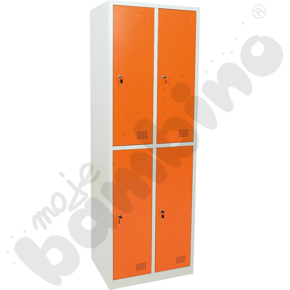 Szafa skrytkowa 180 z 4 schowkami - drzwi pomarańczowe