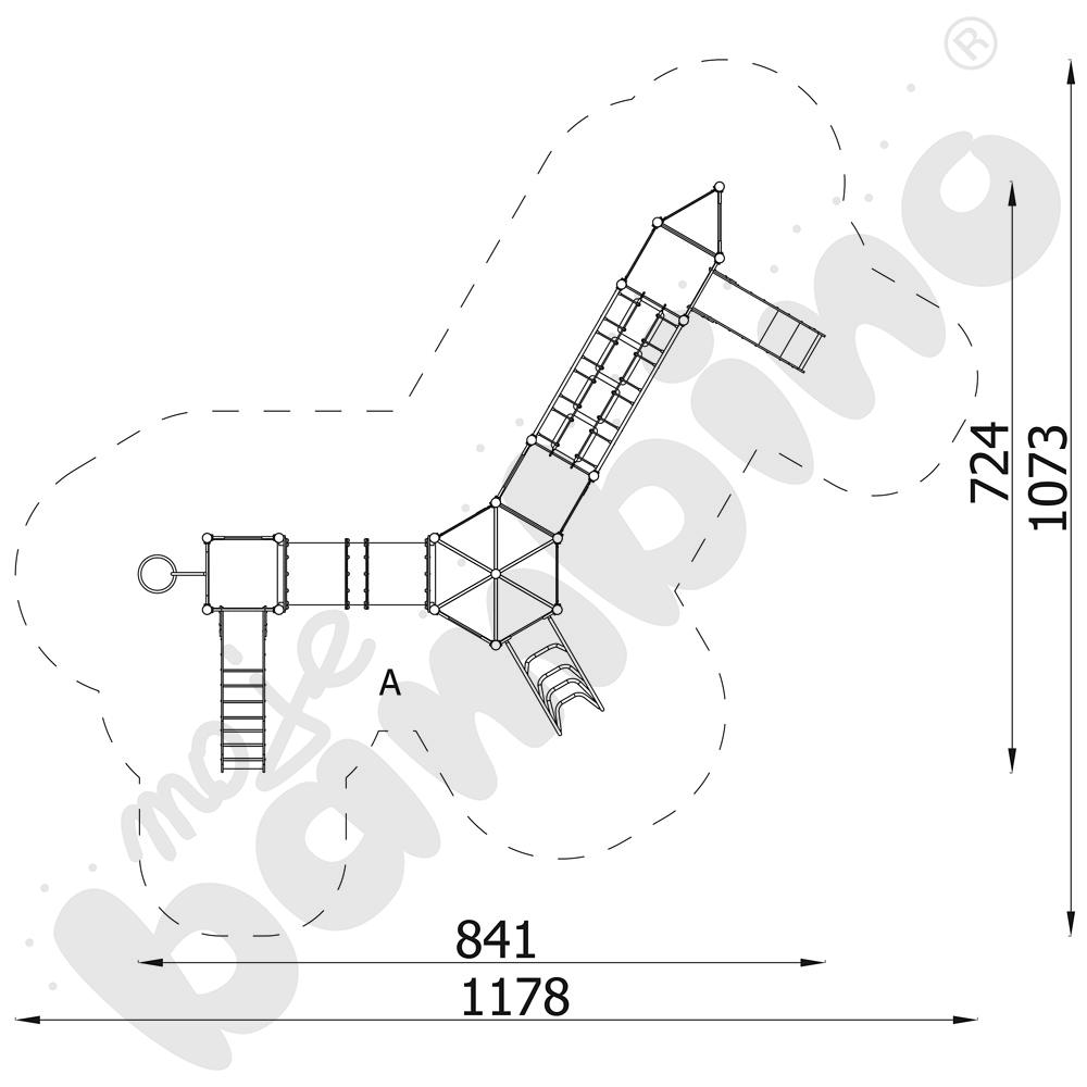 Orbis - platforma 9, metalowe słupy