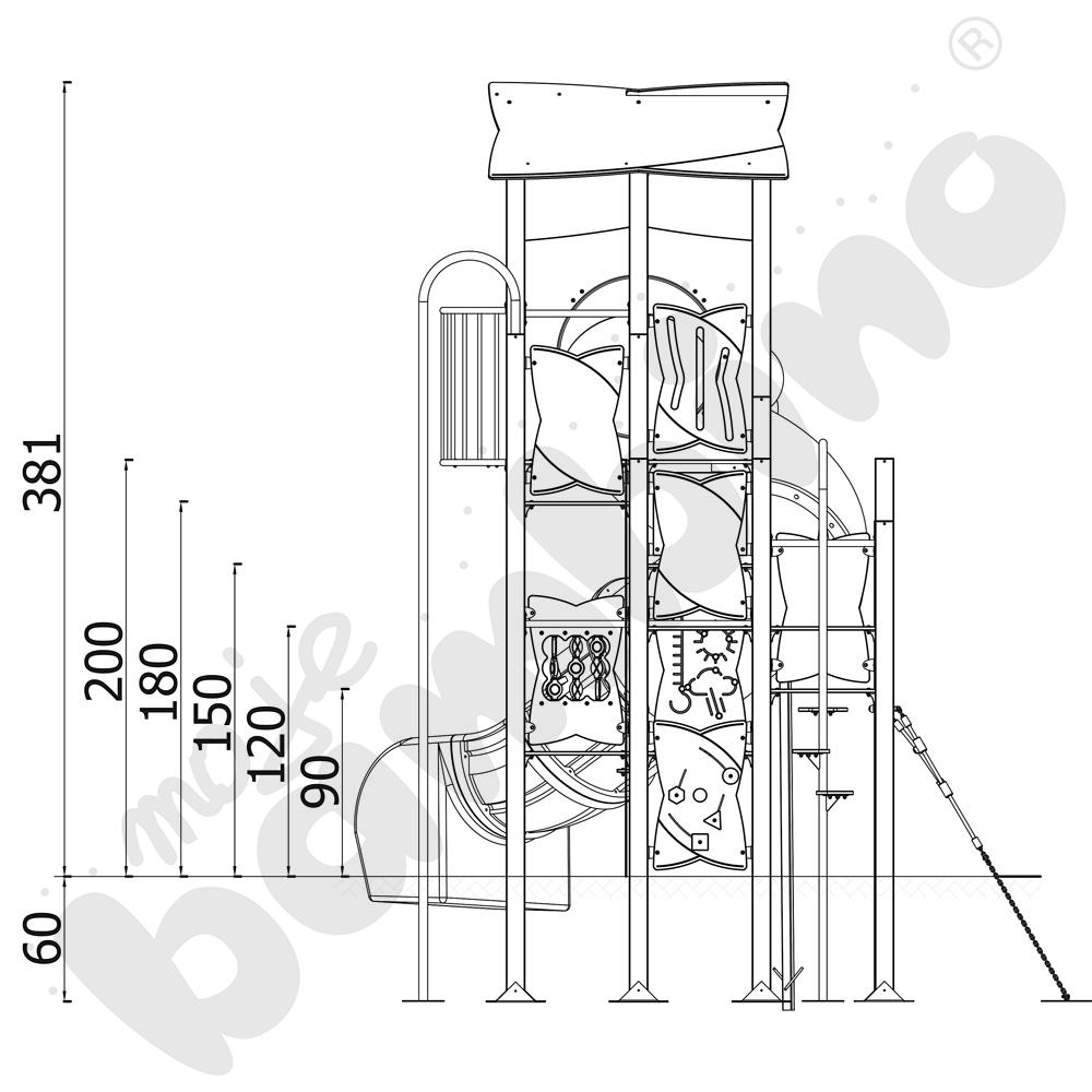 Zestaw Urbi 14, słupy metalowe A