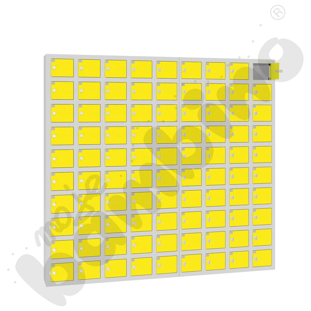 Szafka na 90 telefonów - drzwi żółte