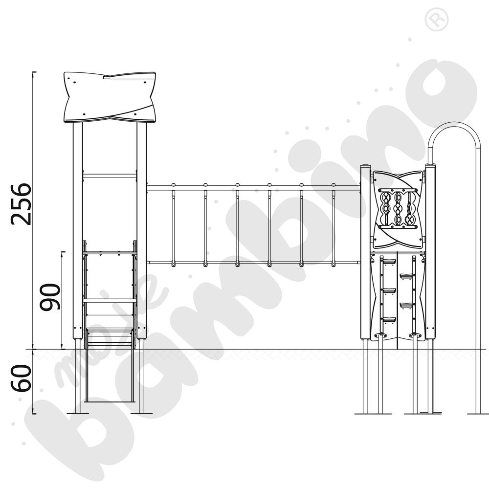 Zestaw Urbi 6, słupy drewniane C