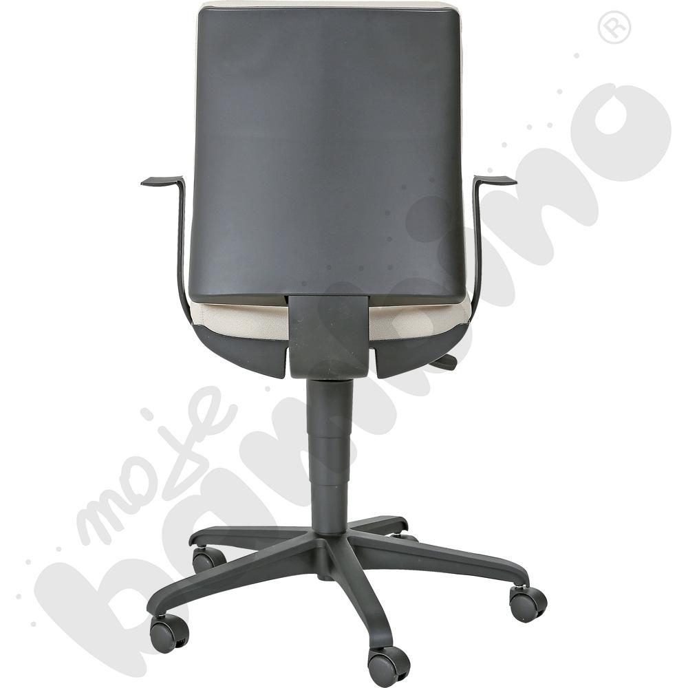 Krzesło obrotowe z niskim oparciem oban INTRATA czarno-beżowe