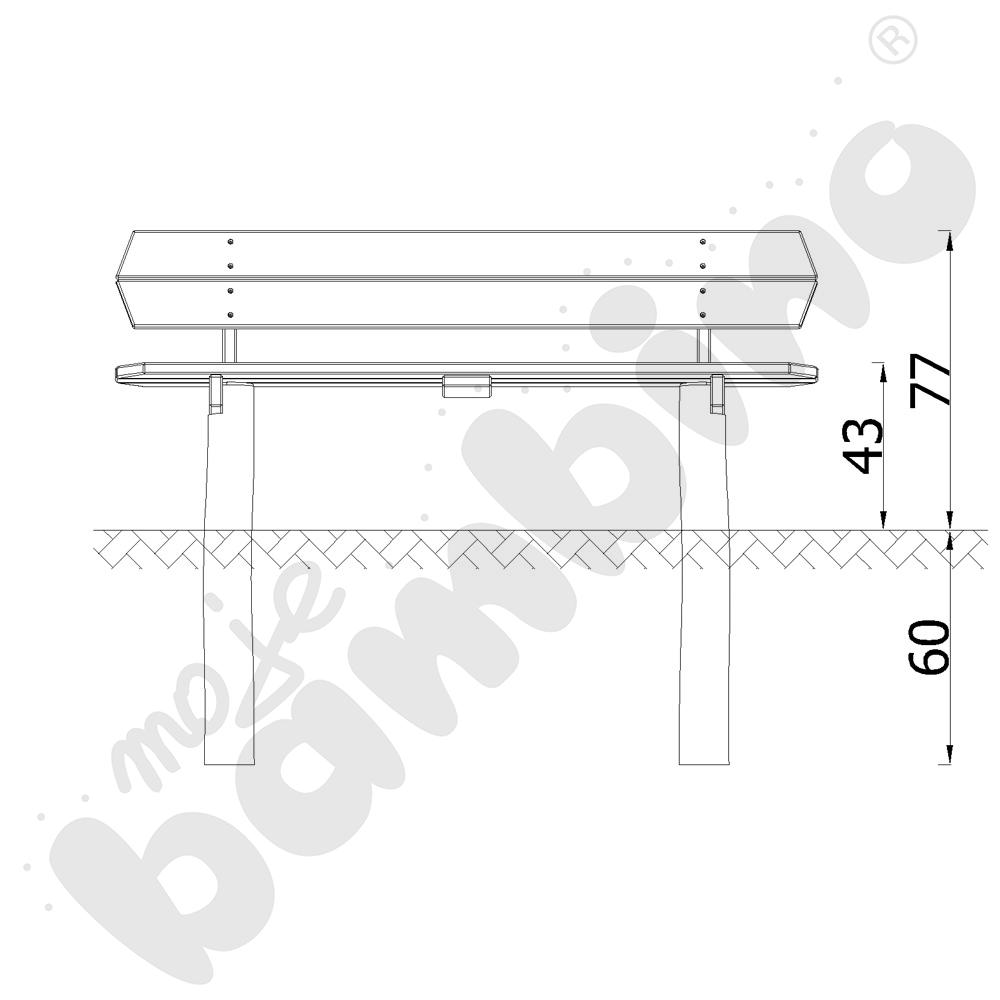 Ławka z oparciem Robinio