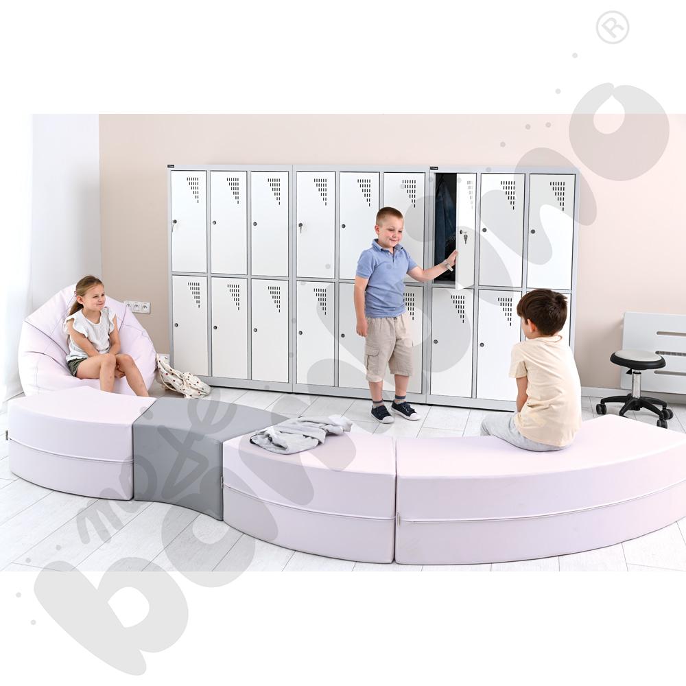 Szafa ubraniowa z 6 schowkami, 150 cm - drzwi białe