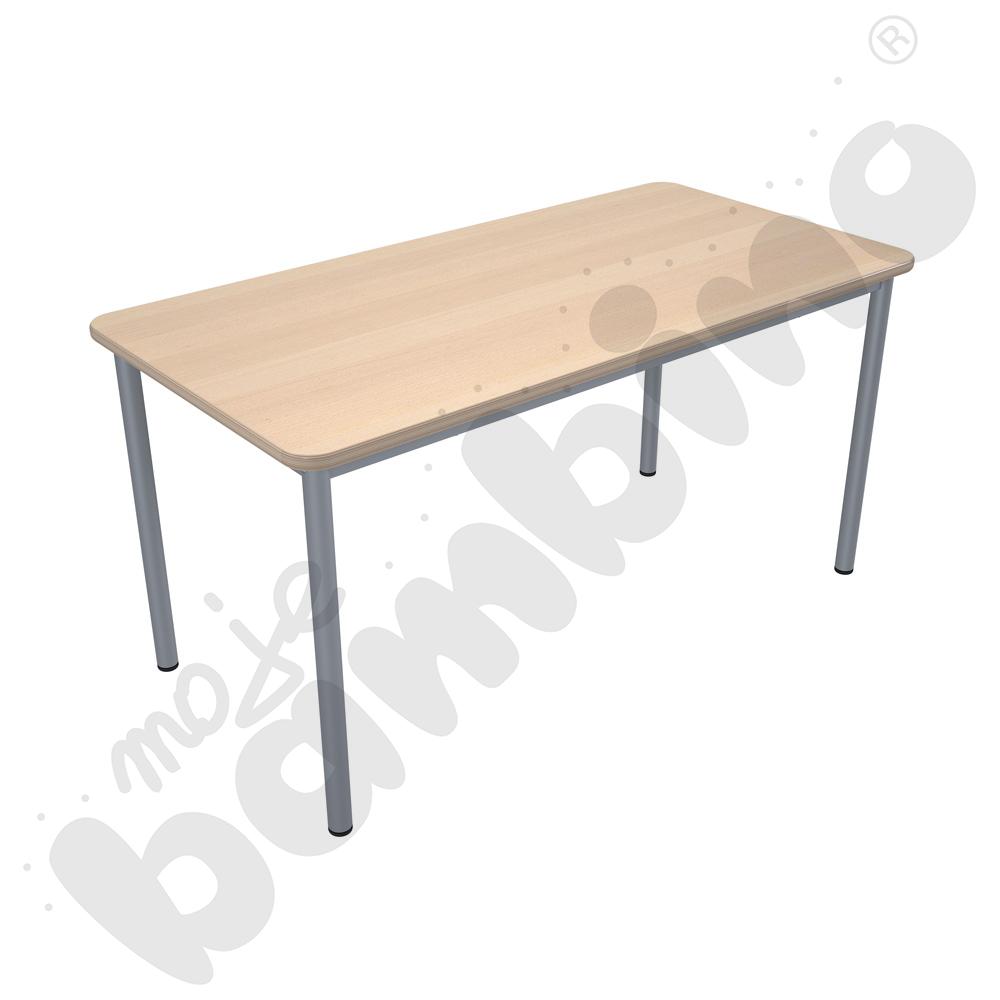 Stół Mila prostokątny 140x70, blat brzoza, narożniki zaokrąglone, rozm. 5