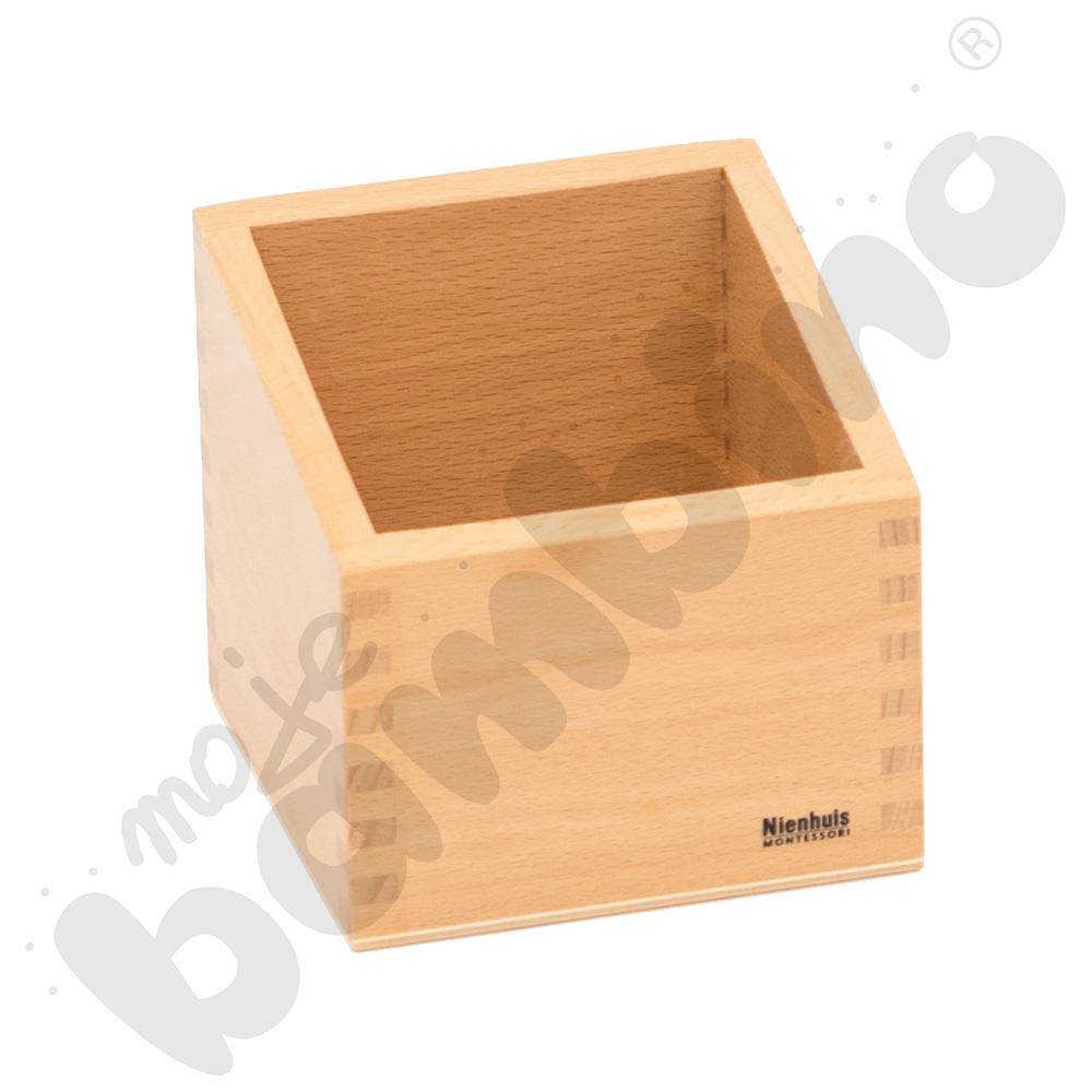 Drewniane pudełko na cyfry rowkowane Montessori