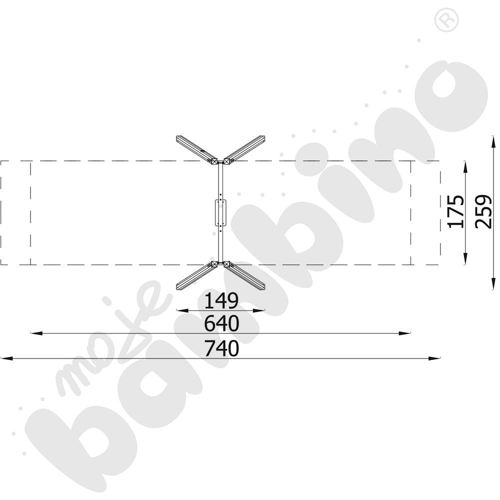 Huśtawka pojedyncza drewniana Triangulo/ bez zawiesi