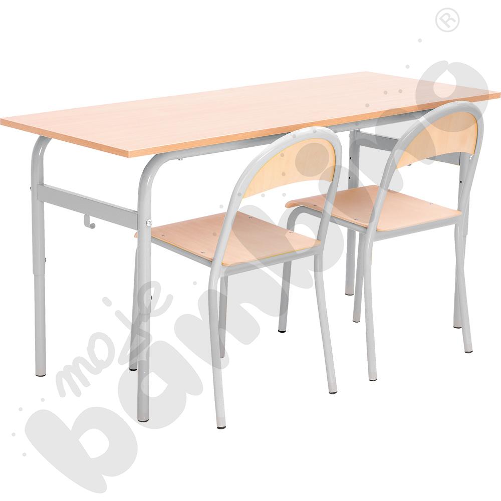 Stół Daniel 2-os. z krzesłami P, rozm. 3, aluminium