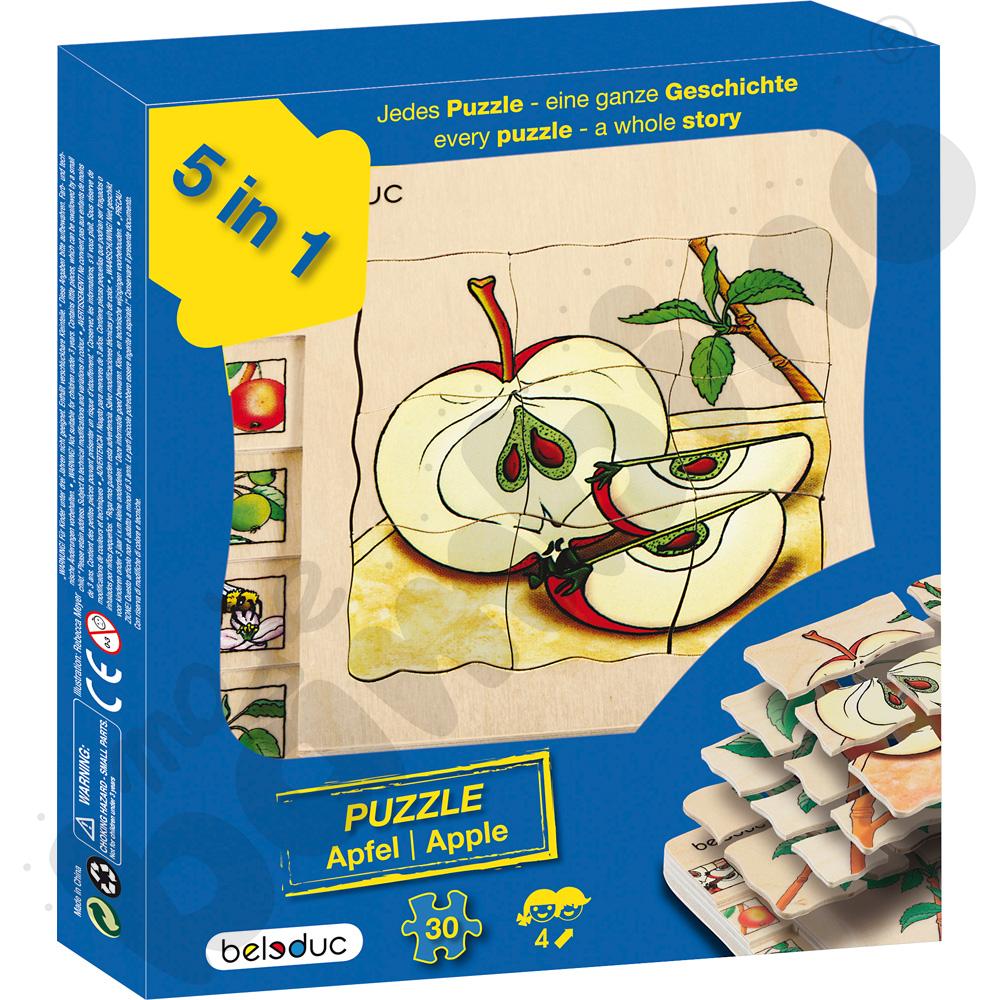 Edukacyjne puzzle warstwowe - jabłko