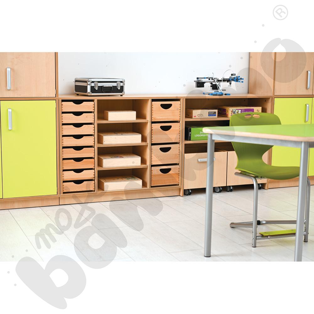 Szafka Flexi D z przegrodami i 3 półkami na cokole Szafka Flexi D z przegrodami i 3 półkami na cokole