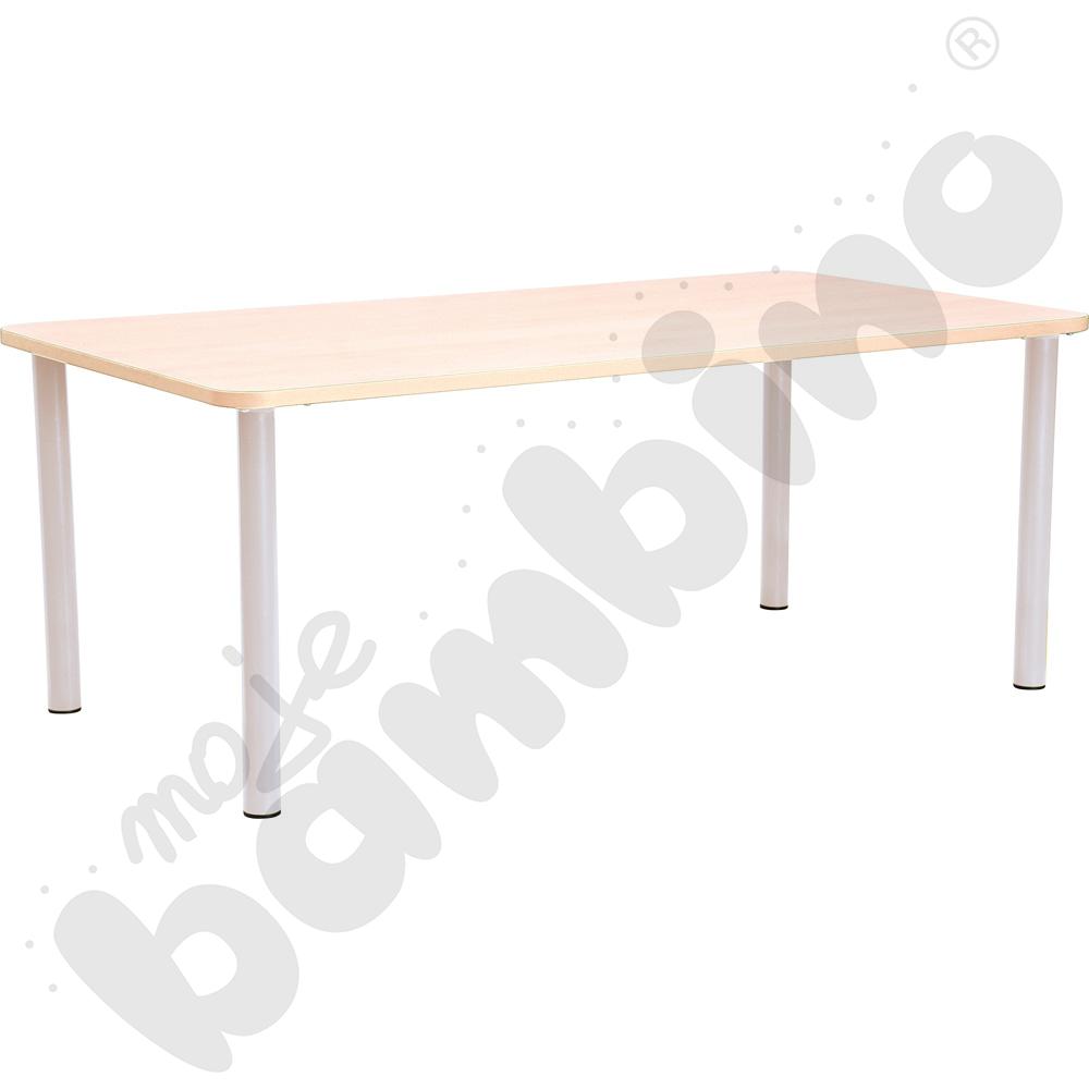 Stół Bambino prostokątny wys. 46 cm z klonowym obrzeżem 