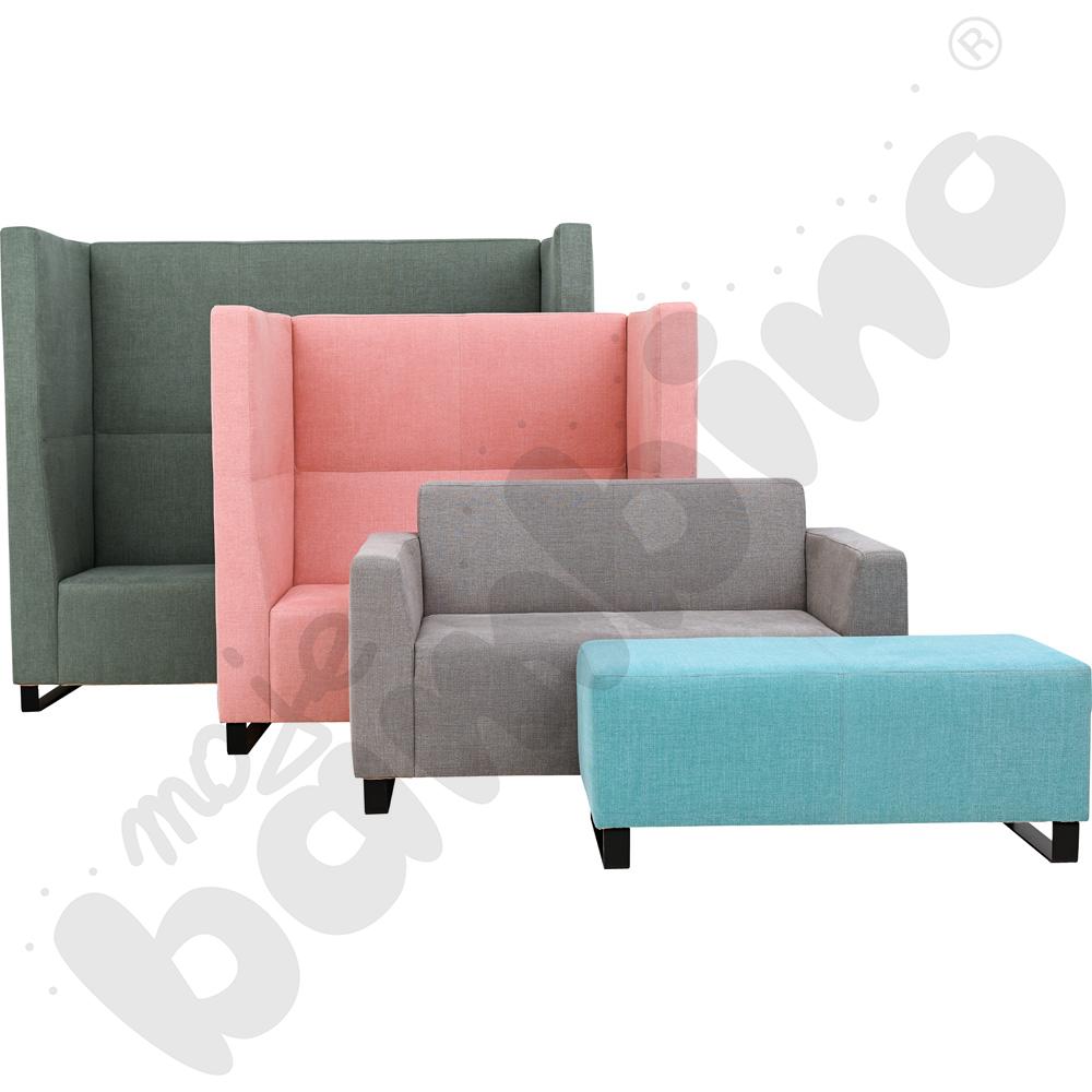 Sofa Universum 2-os. wys. 133 cm, 2 boki średnie, tkanina KG19