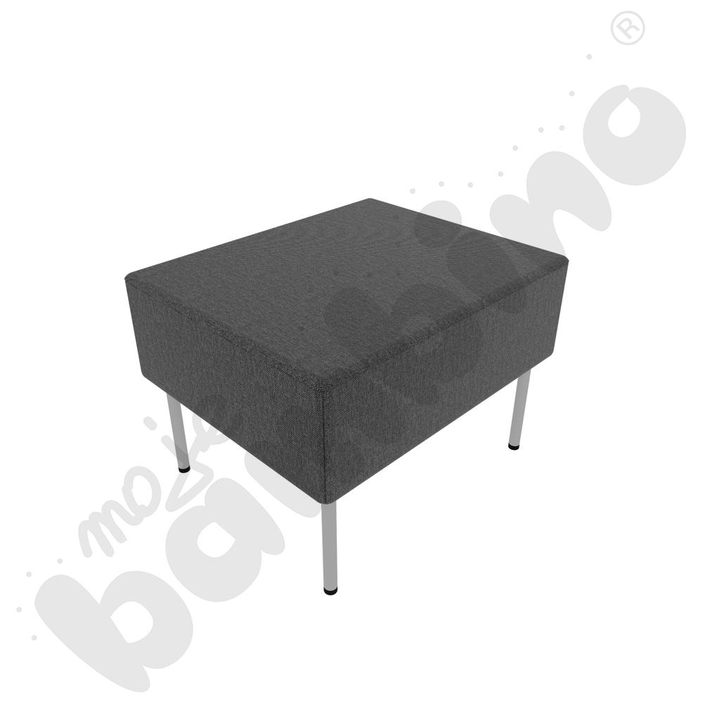 Pufa Versa 60x50 cm z filcowymi stopkami, stelaż jasnoszary, tkanina RO40