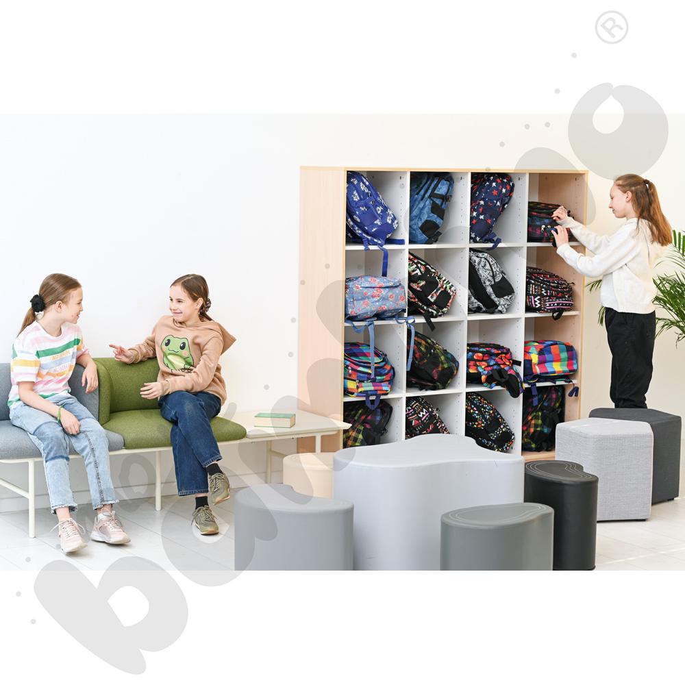 Quadro - regał XL z 3 przegrodami i 3 półkami - klon jasny Quadro - regał XL z 3 przegrodami i 3 półkami - klon jasny