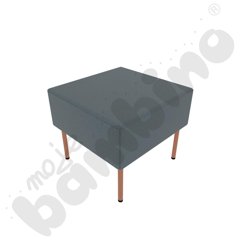 Pufa Versa 50x50 cm z filcowymi stopkami, stelaż łososiowy, tkanina BD13