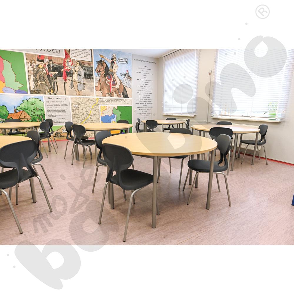 Krzesło Colores rozm. 6 szare, stelaż aluminium