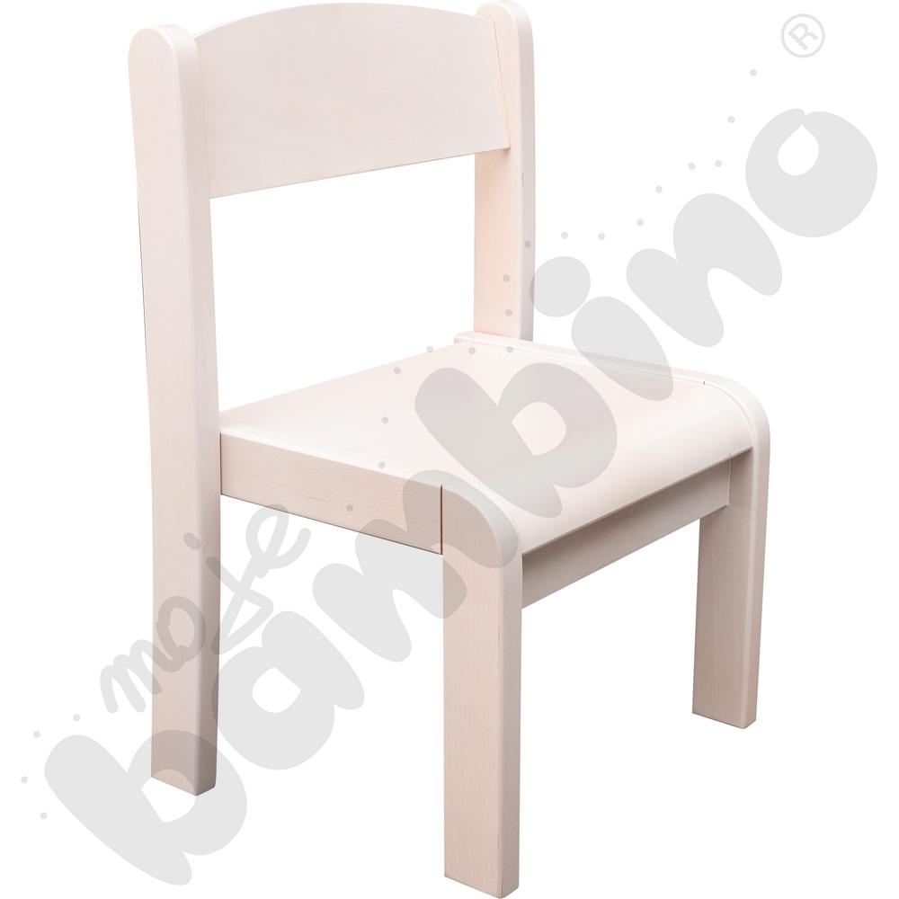 Krzesło Filipek bielone, z filcową stopką, rozm. 2