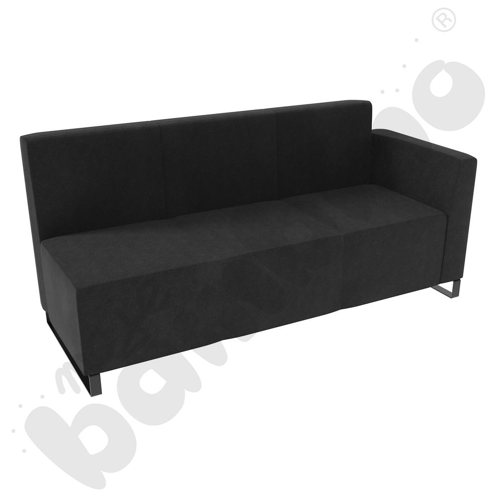 Sofa Universum 3-os. wys. 82 cm, bok niski prawy, tkanina KG38