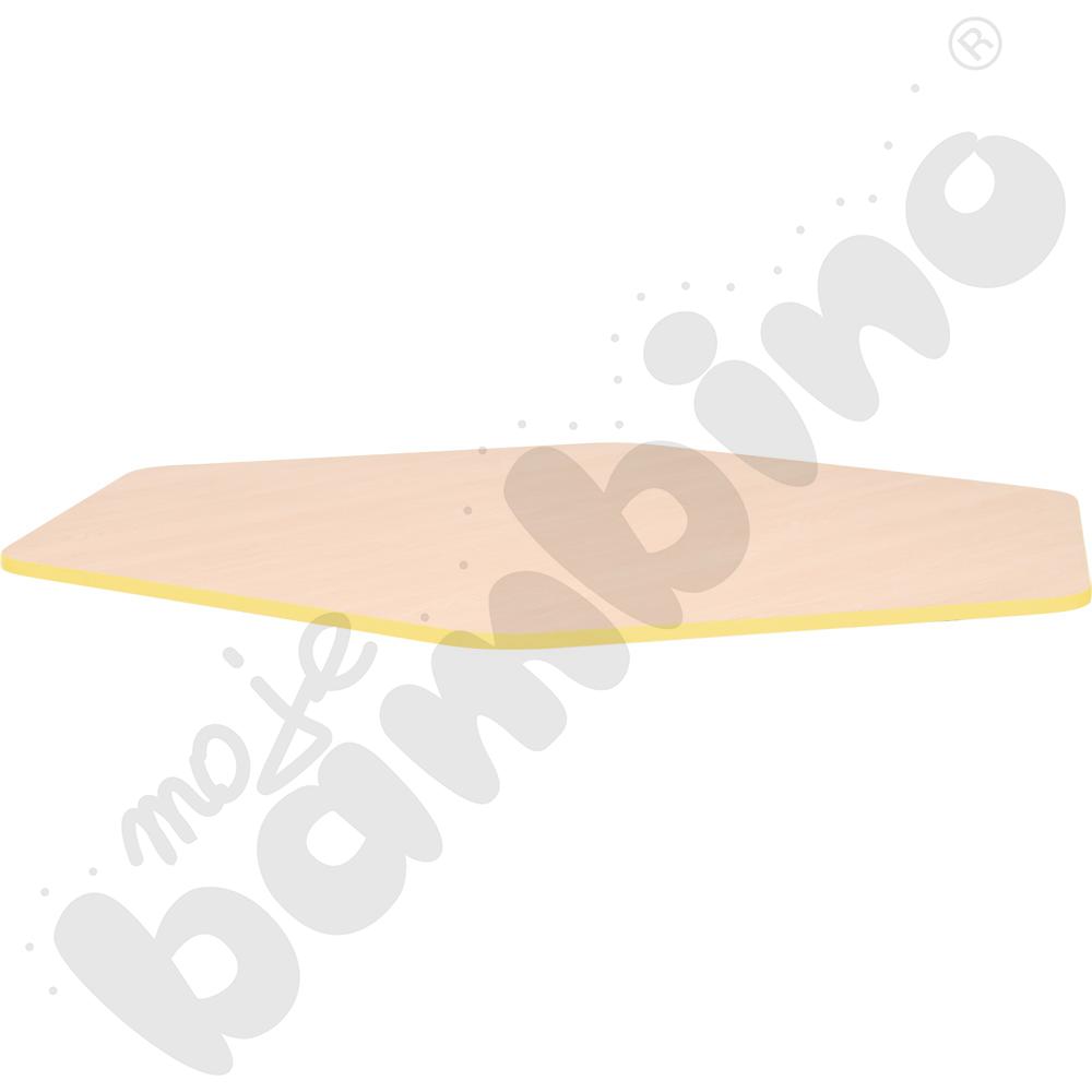 Blat Quadro klon jasny sześciokątny, żółte obrzeże