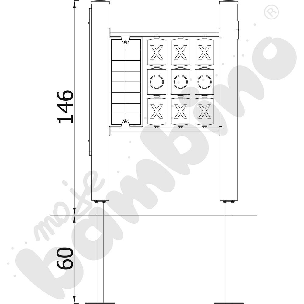 Tablica do rysowania z grą Kółko i krzyżyk