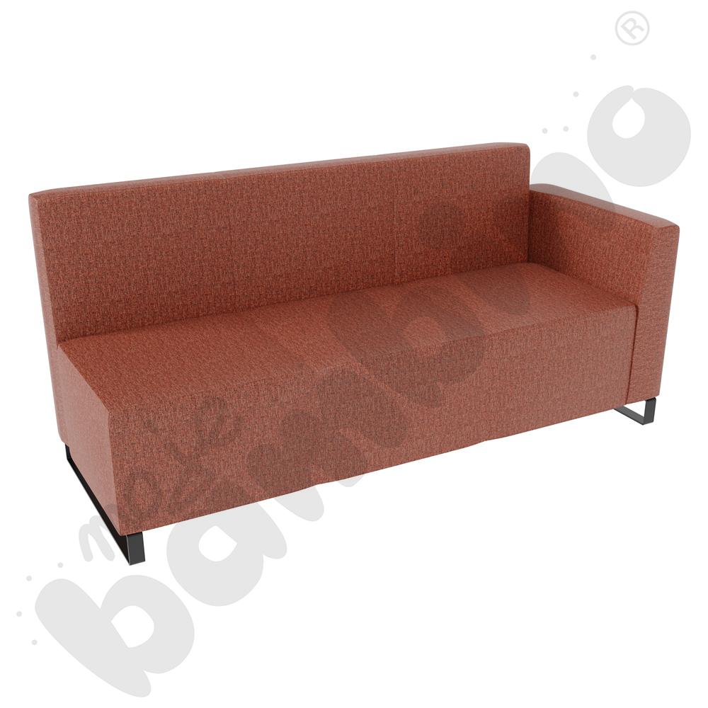 Sofa Universum 3-os. wys. 82 cm, bok niski prawy, tkanina RO06