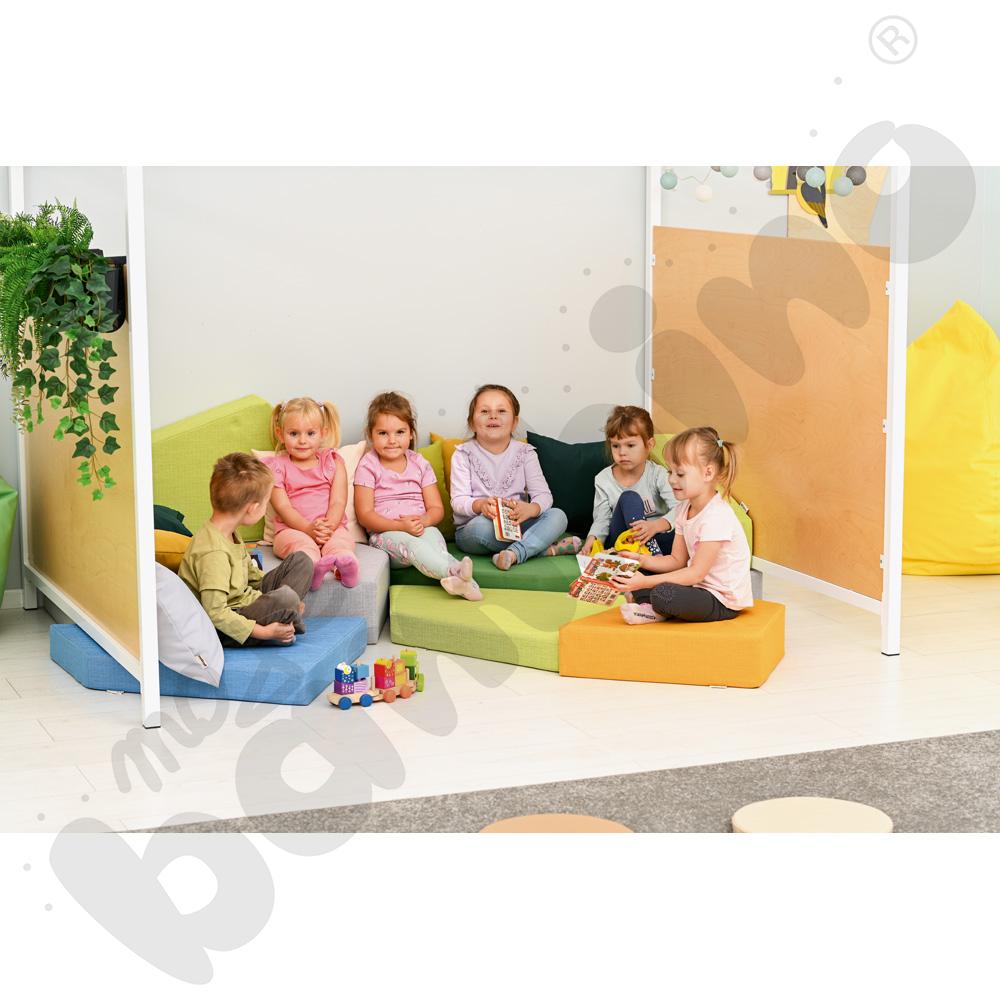 Materac Quadro 1 żółty, wys. 15 cm
