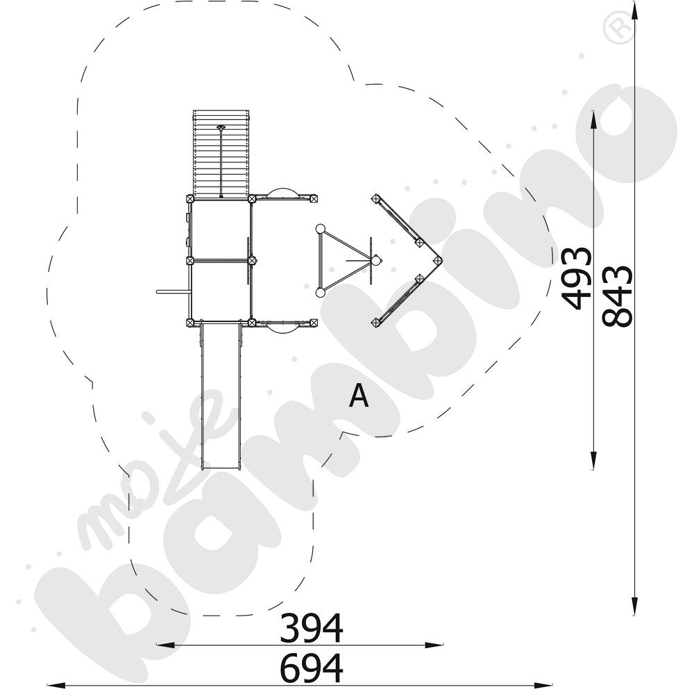 Quadro - zestaw 12466, drewniane słupy