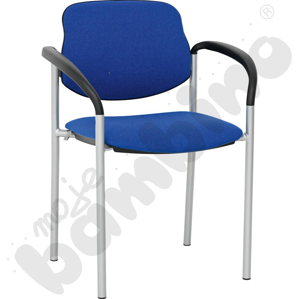 Krzesło konferencyjne STYL Arm niebiesko - czarne