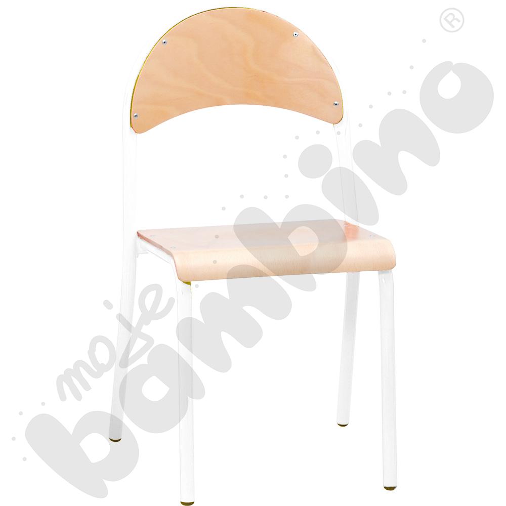 Krzesło P rozm. 7 - białe - buk