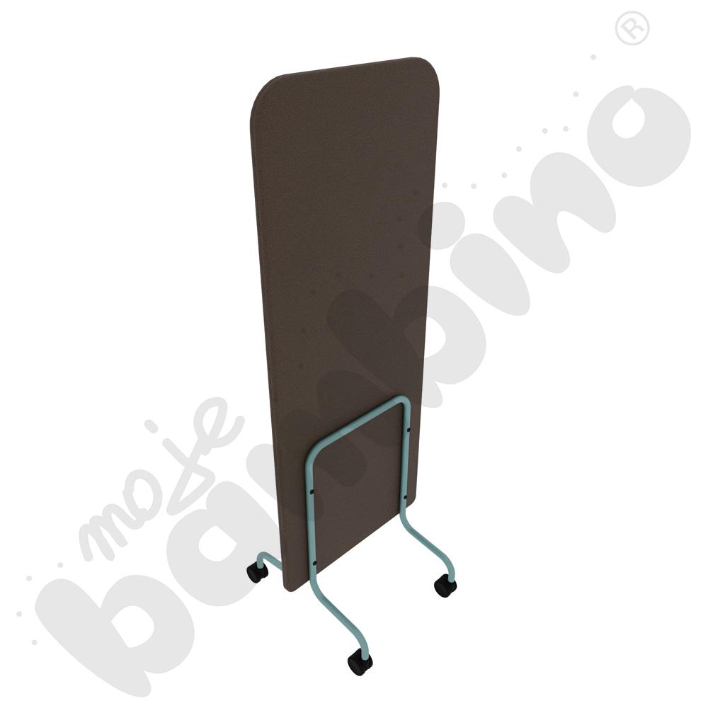 Parawan Versa 60x170 cm z kółkami na miękką powierzchnię, stelaż turkusowy, tkanina BD07